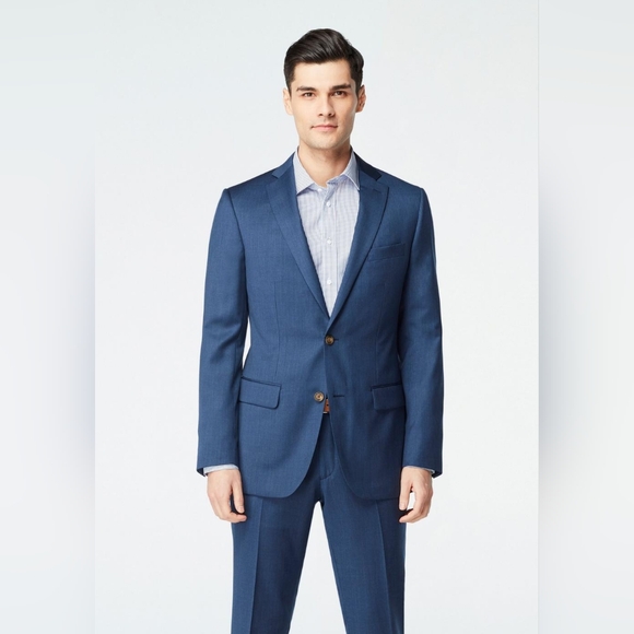 Indochino Hemsworth Deep Blue Blazer With Hawaiin Hula Girl Interior Lining